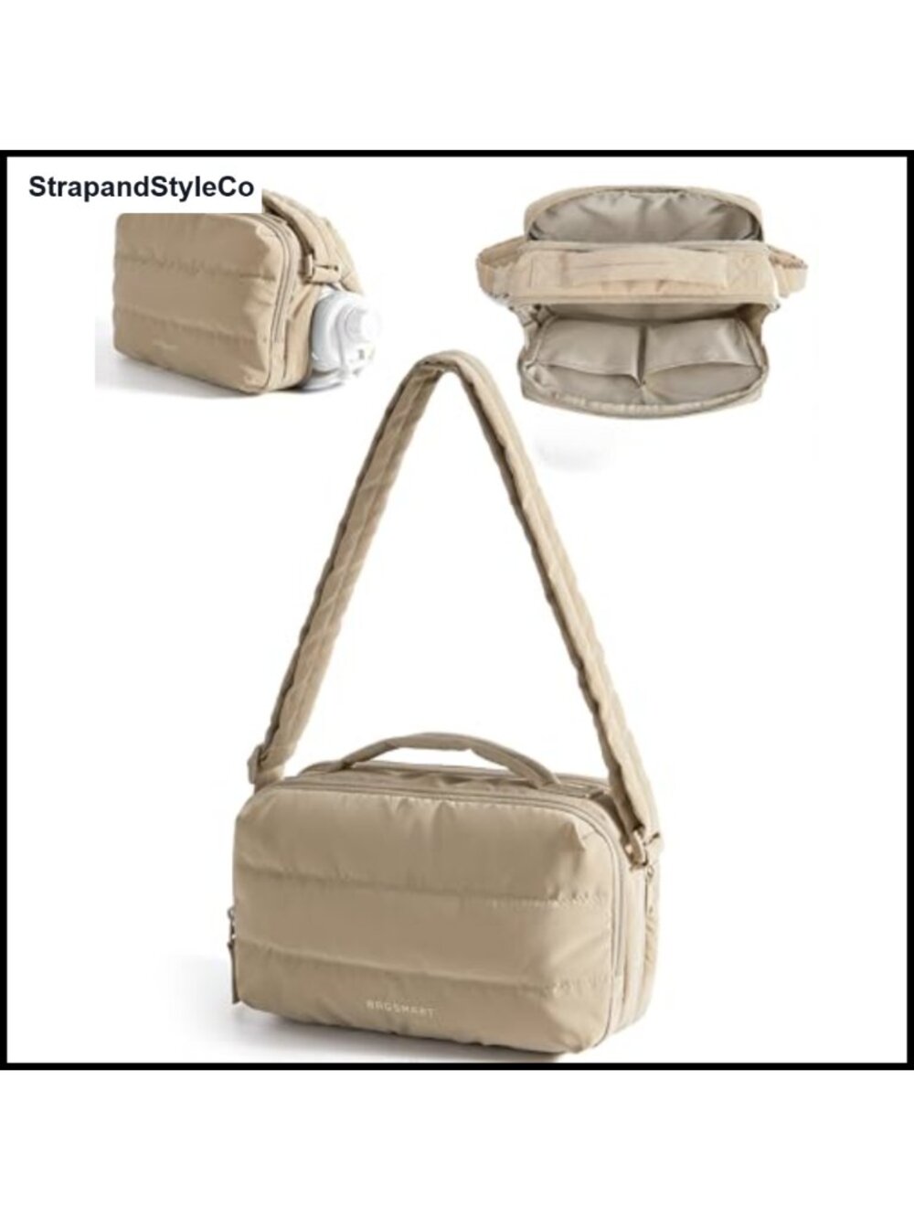 Quilted Puffer Crossbody Bag Lightweight Water-Resistant Travel Hobo